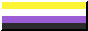 A website button of the non-binary pride flag