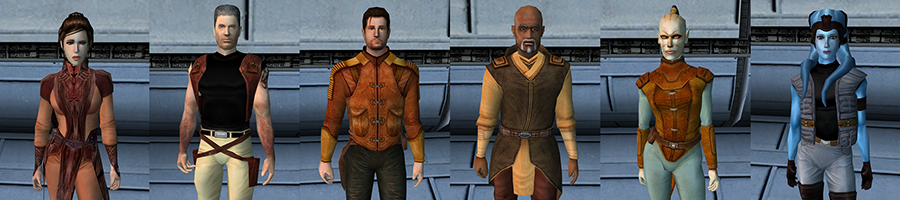 Banner of KotOR 1 Improved Party Outfits mod